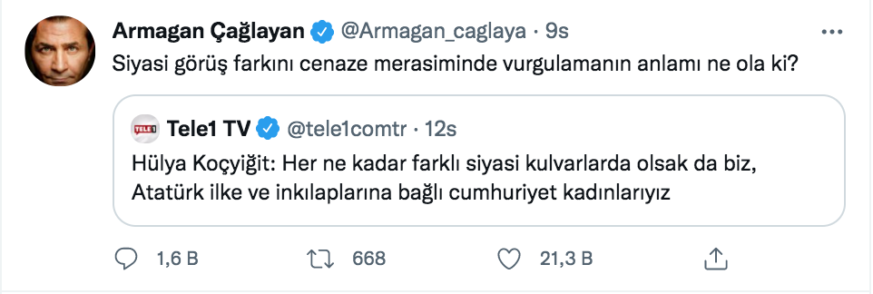 armagan caglayan dan hulya kocyigit in fatma girik sozleri icin yorum